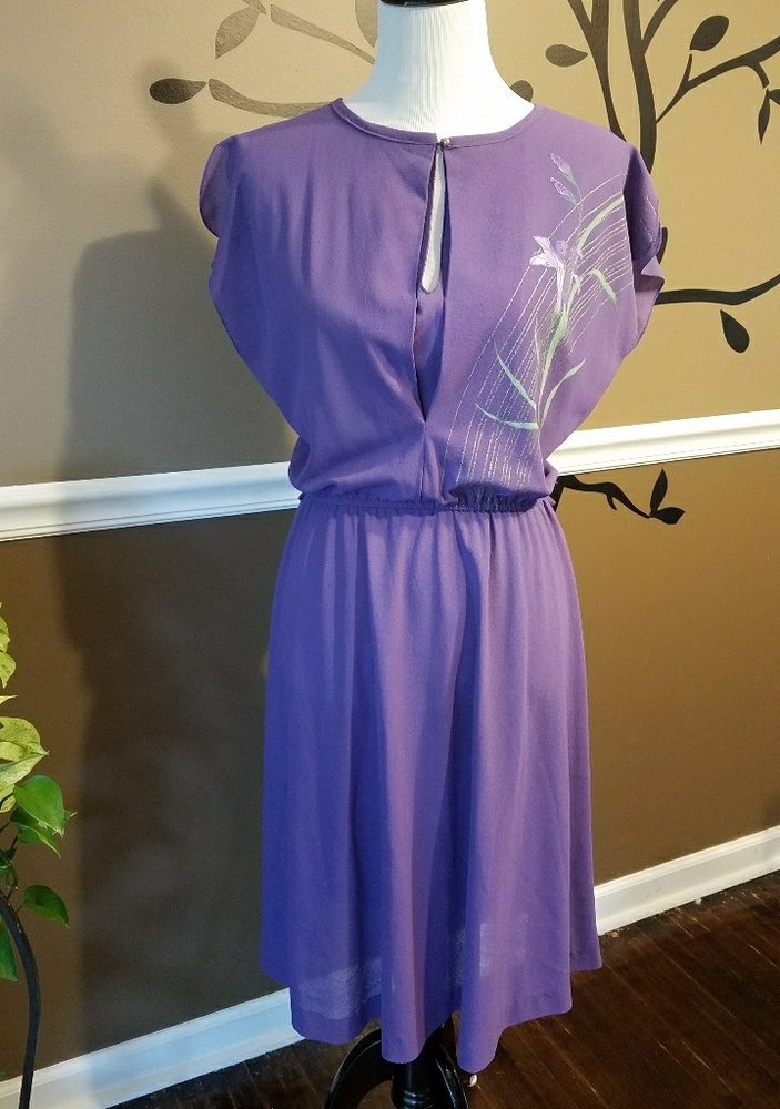 Purple sheer vintage dress